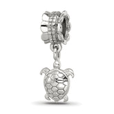 Sterling Silver Reflections Turtle Dangle Bead